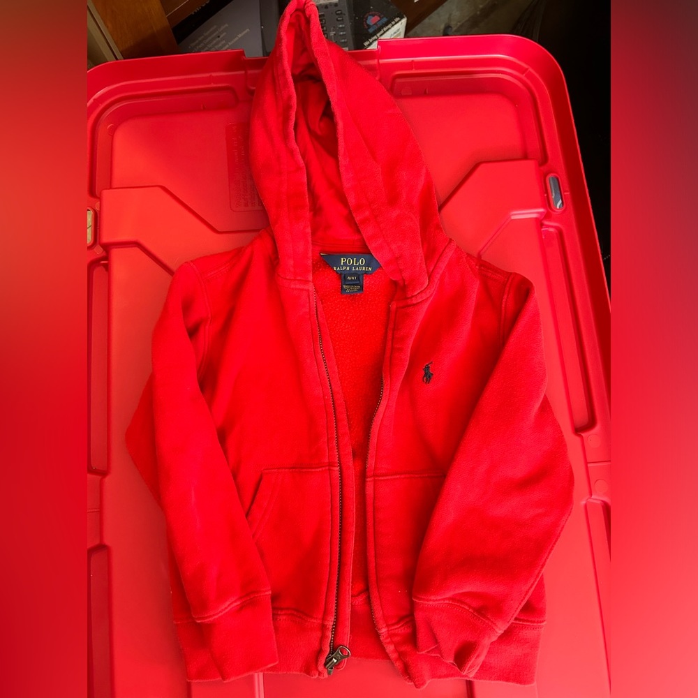 Two Polo zip up hoodies